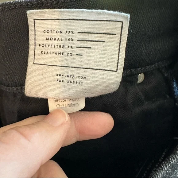 AYR The Shade Straight Crop Step Hem Jeans in Chill Uniform